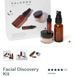 New 3pc Palermo Body Facial Discovery Kit Collection Serum Toner Mask